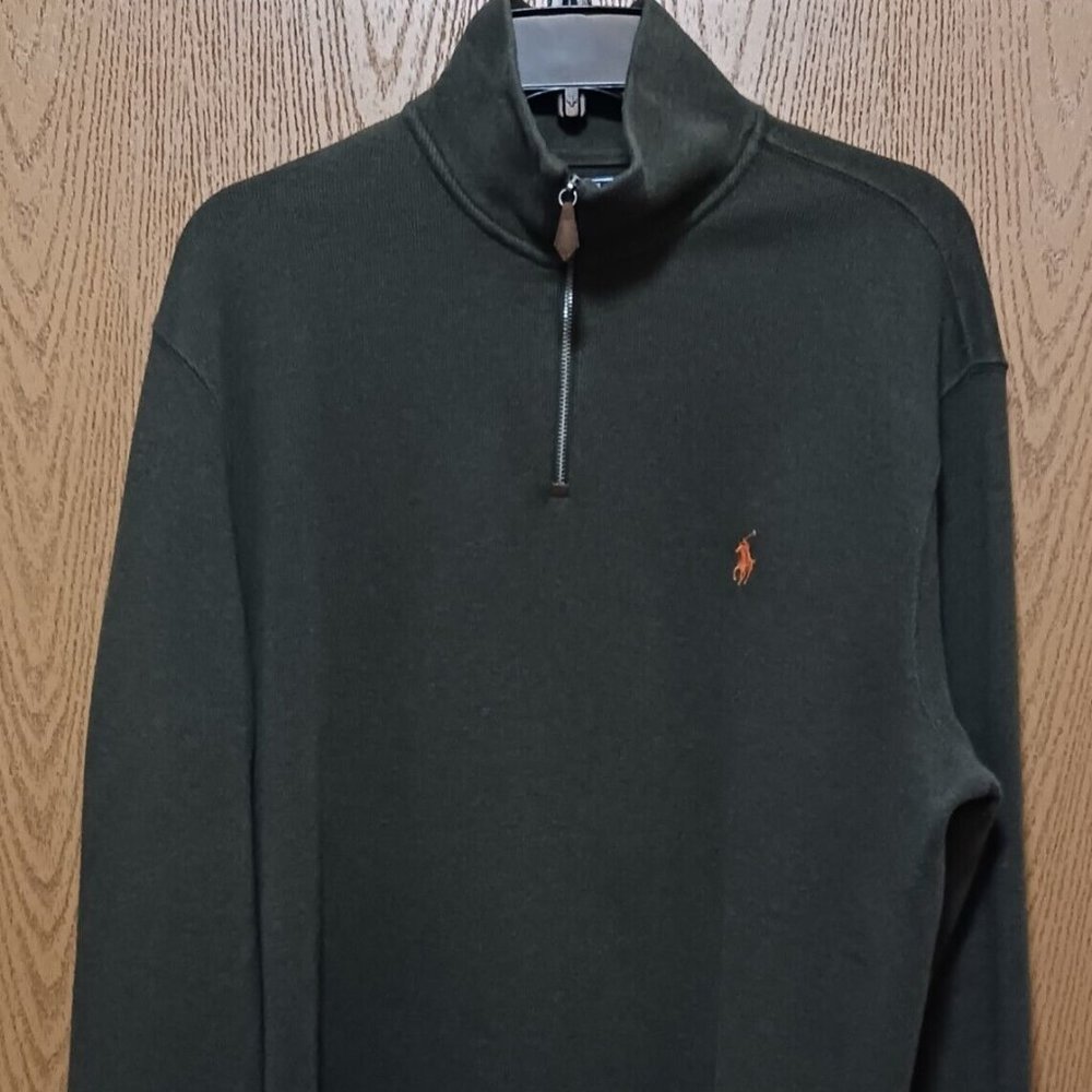 Polo (Ralph Lauren) Fleece-(Green)-(Size L)-(Pre-owned)-(Dry Cleaned)-$30.00